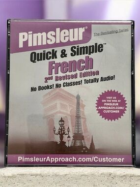 🇫🇷 Pimsleur French Quick & Simple Audio Set  (2nd Edition) - Unwrapped Like New
